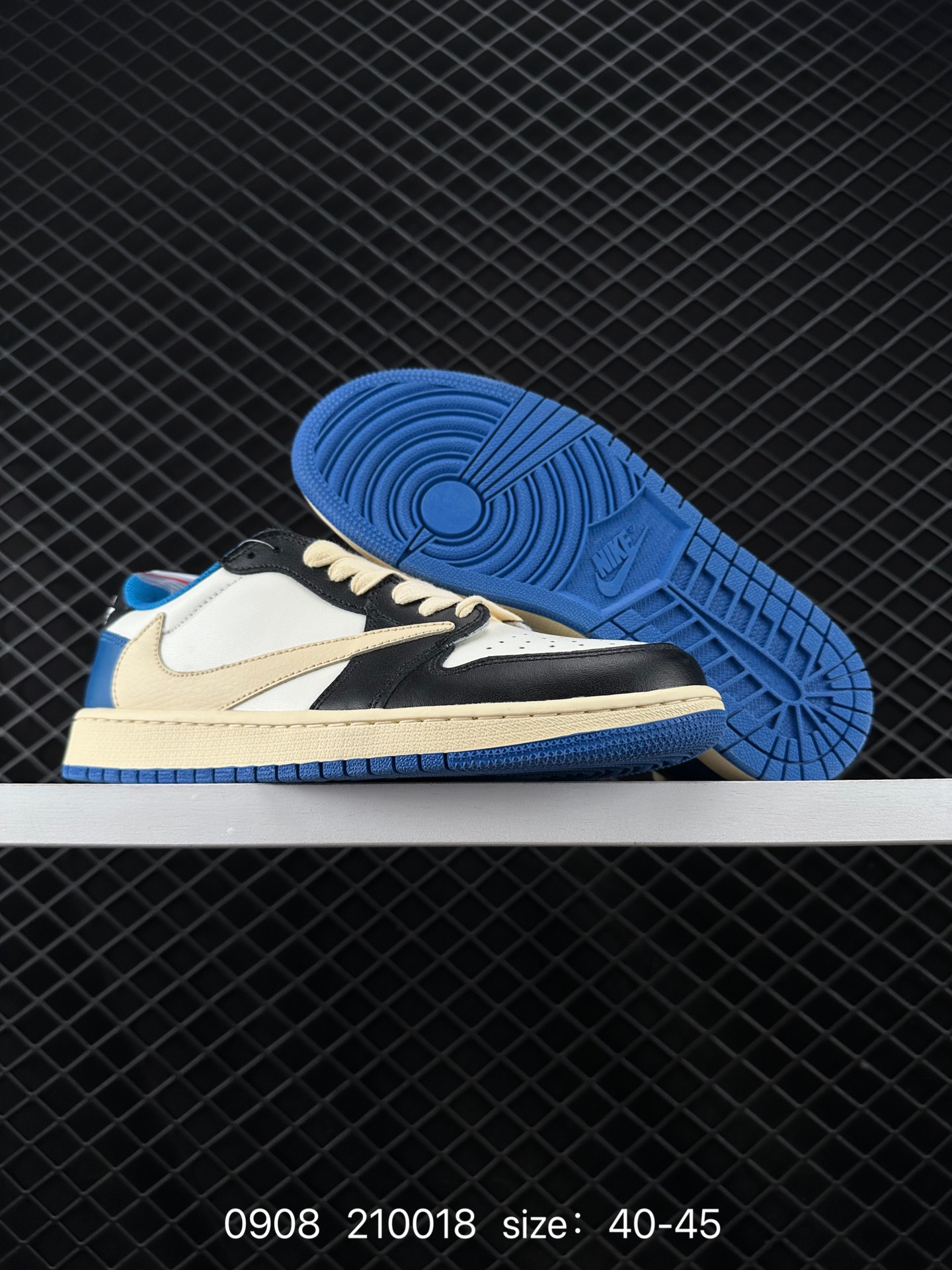 fragment design x Travis Scott x Nike Air Jordan 1 Low OG SP”Black/Green Toe“